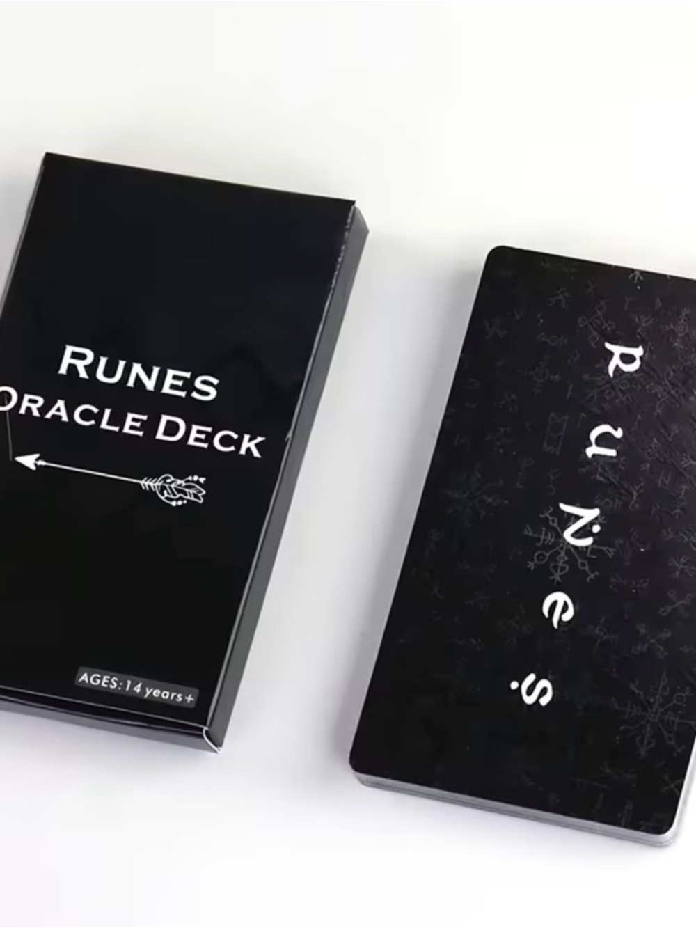 ⭐️ Runes Oracle Deck - Black Rune Divination Cards - Picture 5 of 6